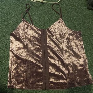American eagle velvet crop tank